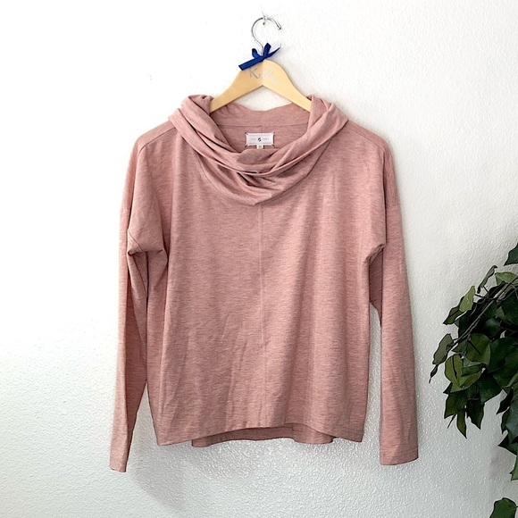 Lou & Grey Tops - Lou & Grey Pink Cowl Neck Top
